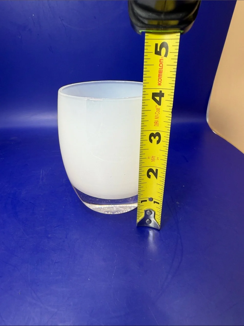 Glassybaby Celebrate Votive Candle Holder White Opalescent pre-triskelion